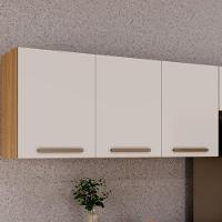 Armário Aéreo ônix 3 Portas Cinamomo Off White Arte Móveis - 2