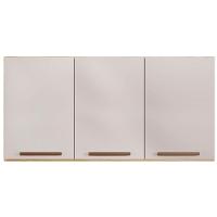 Armário Aéreo ônix 3 Portas Cinamomo Off White Arte Móveis