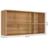 Armário Aéreo ônix 3 Portas Cinamomo Off White Arte Móveis - 7