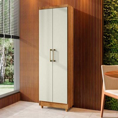 Armário Multiuso Compacto Anna 2 Portas Com 5 Repartições - Cedro - Areia Cedro - Areia