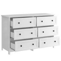 Comoda Para Quarto 6 Gavetas 120 Cm Dm217 Branco Dtall Branco