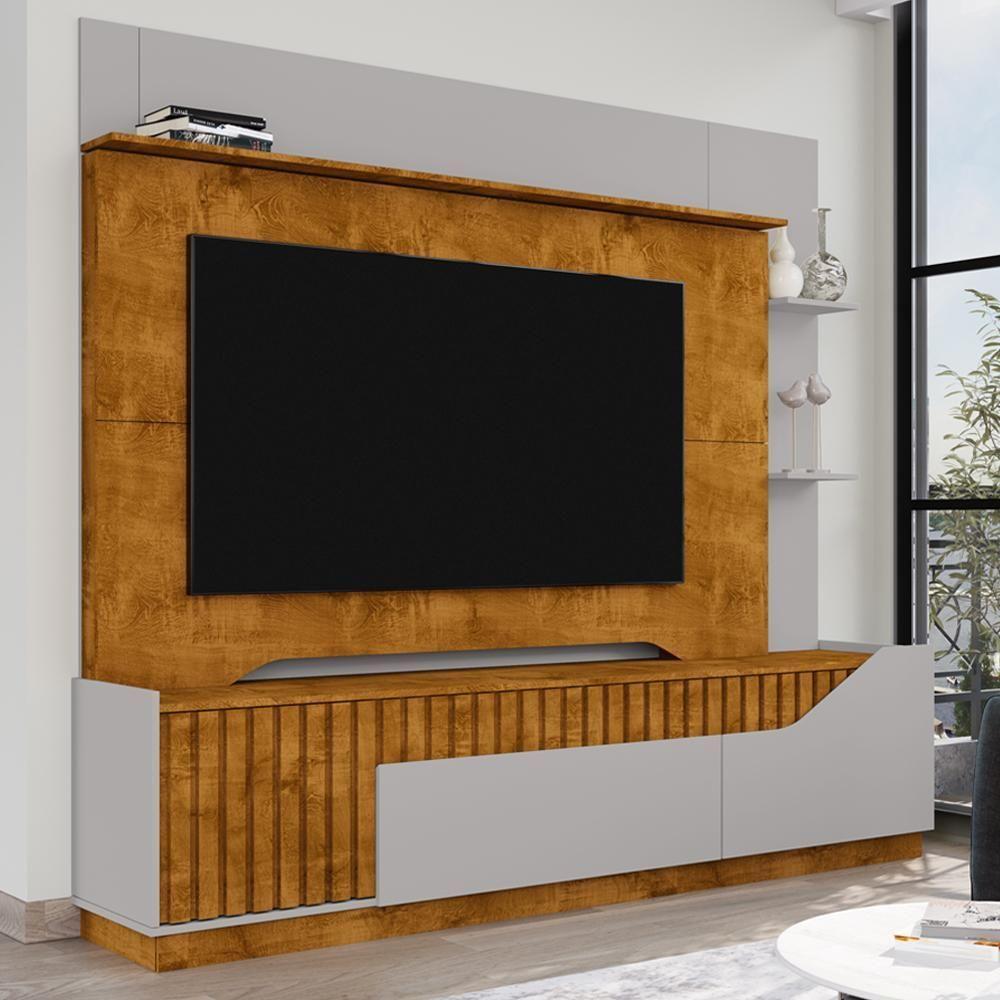 Estante Home Tv 75 Pol 210 Cm Dallas Naturalle Off White Bechara - 2