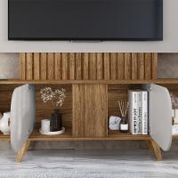 Estante Home Tv 75 Pol 180 Cm Embau Cinamomo Off White Bechara