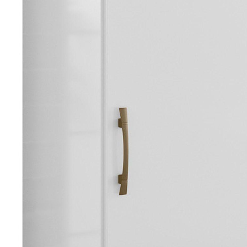 Armario Multiuso 1 Porta Com Rodizio 102x49 Cm Lirio Branco - 5