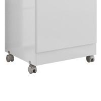 Armario Multiuso 1 Porta Com Rodizio 102x49 Cm Lirio Branco - 6
