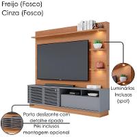 Estante Home Tv 70 Pol 200 Cm Campeche Freijo Cinza Colibri Freijo Cinza - 6