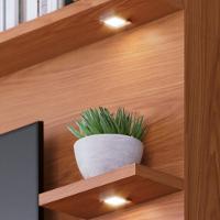 Estante Home Tv 70 Pol 200 Cm Campeche Freijo Cinza Colibri Freijo Cinza - 9