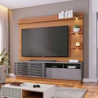 Estante Home Tv 70 Pol 200 Cm Campeche Freijo Cinza Colibri Freijo Cinza - 10