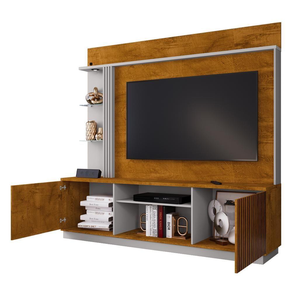 Estante Home Tv 65 Pol 201 Cm Atlanta Naturalle Off White Bechara - 4