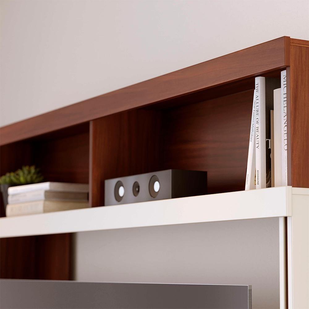 Estante Home Tv 65 Pol 2 Portas 160 Cm Belaya Nogueira Real Off White Matte Colibri - 9