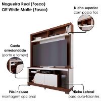 Estante Home Tv 65 Pol 2 Portas 160 Cm Belaya Nogueira Real Off White Matte Colibri - 6