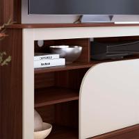 Estante Home Tv 65 Pol 2 Portas 160 Cm Belaya Nogueira Real Off White Matte Colibri - 7