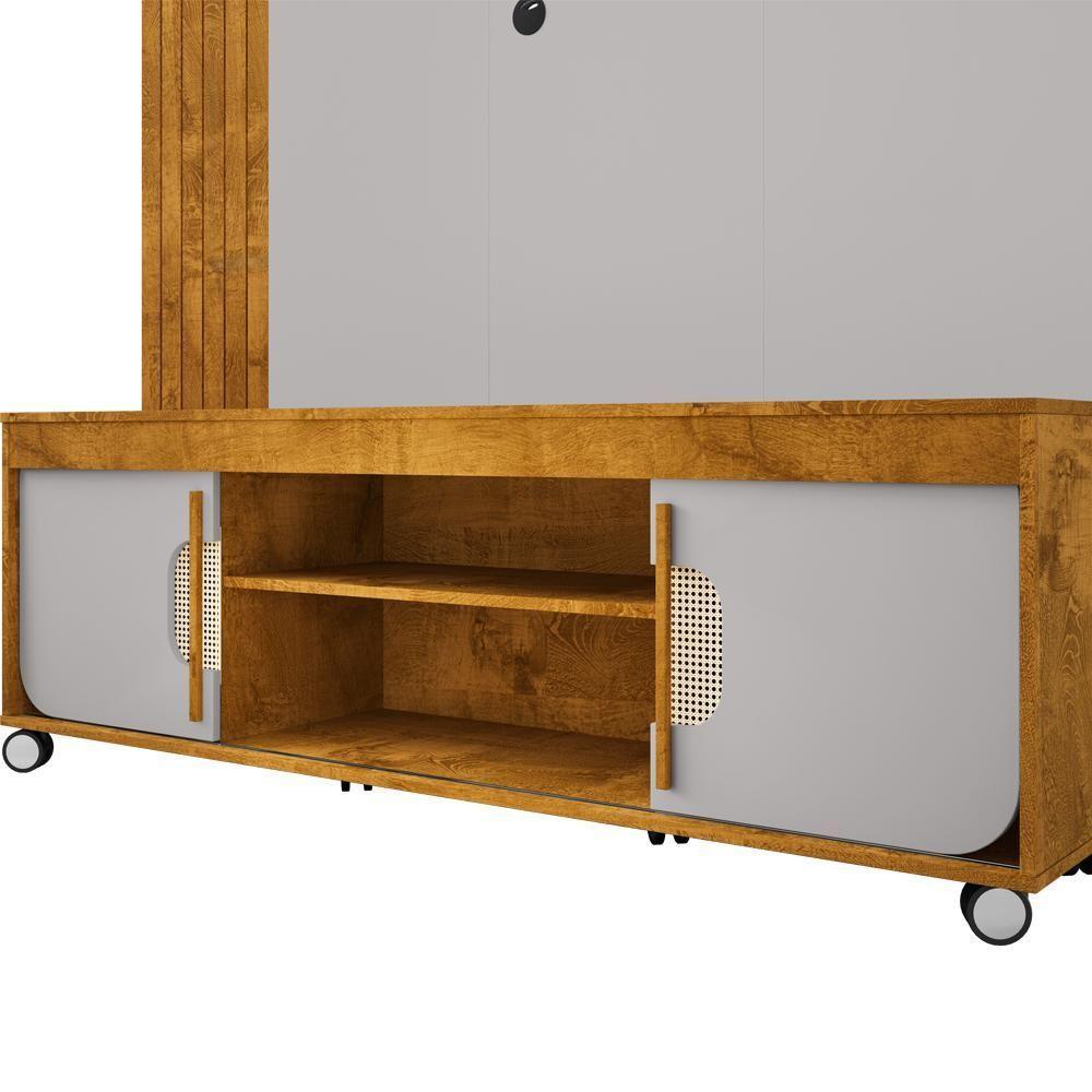 Estante Home Tv 65 Pol 160 Cm Maragogi Naturalle Off White Bechara - 2