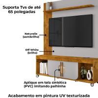 Estante Home Tv 65 Pol 160 Cm Maragogi Naturalle Off White Bechara - 3