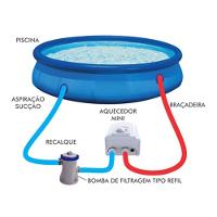 Aquecedor Elétrico Para Piscina Cardal Aq266 Mini Branco 220v (3000w) - 3