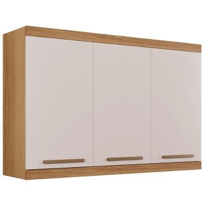 Armário Aéreo Talismã 3 Portas Cinamomo Off White Arte Móveis