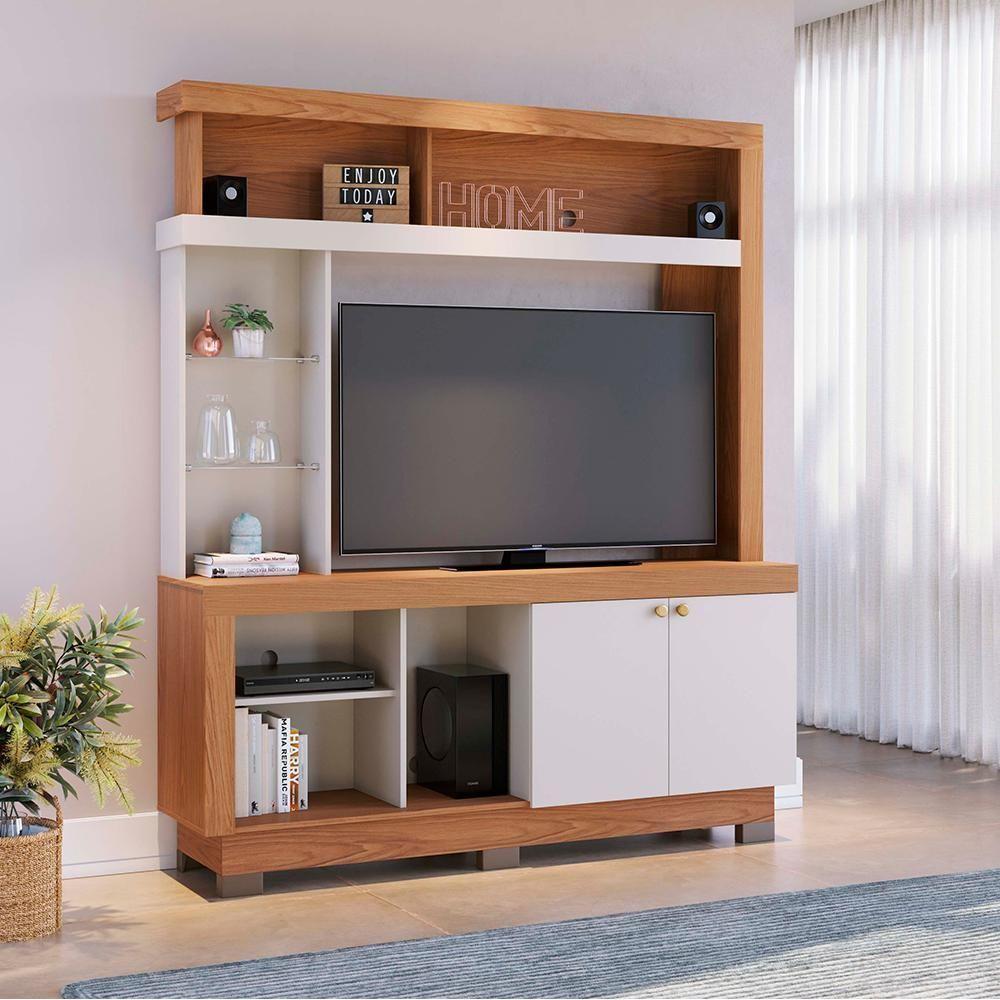 Estante Home Tv 50 Pol 2 Portas 161 Cm Valenca Freijo Off White Colibri - 9