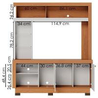 Estante Home Tv 50 Pol 2 Portas 161 Cm Valenca Freijo Off White Colibri - 5