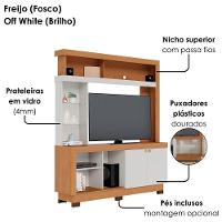 Estante Home Tv 50 Pol 2 Portas 161 Cm Valenca Freijo Off White Colibri - 6