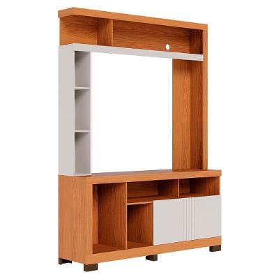 Estante Home Tv 50 Pol 2 Portas 137 Cm Elba Freijo Off White Matte Colibri