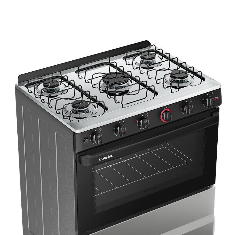 Fogão A Gás Mesa Inox Super Chama Limpa Fácil E Acendimento Automático Ideal Super F5IAI Inox 5 Bocas Bivolt - 5