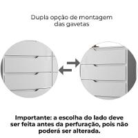 Comoda Georgia 8 Gavetas 147 Cm Branco - 5