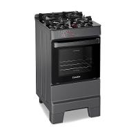 Fogão A Gás Mesa De Vidro Forno 50L Esmaltec Ideal Top Glass Titanium 4 Bocas Bivolt - 1