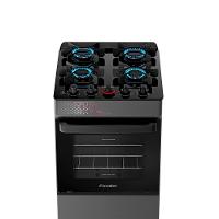 Fogão A Gás Mesa De Vidro Forno 50L Esmaltec Ideal Top Glass Titanium 4 Bocas Bivolt