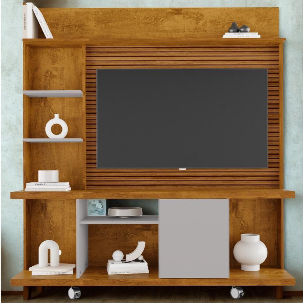 Estante Home Tv 47 Pol 160 Cm Taurus Naturalle Off White Bechara - 2