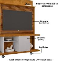 Estante Home Tv 47 Pol 160 Cm Taurus Naturalle Off White Bechara - 5