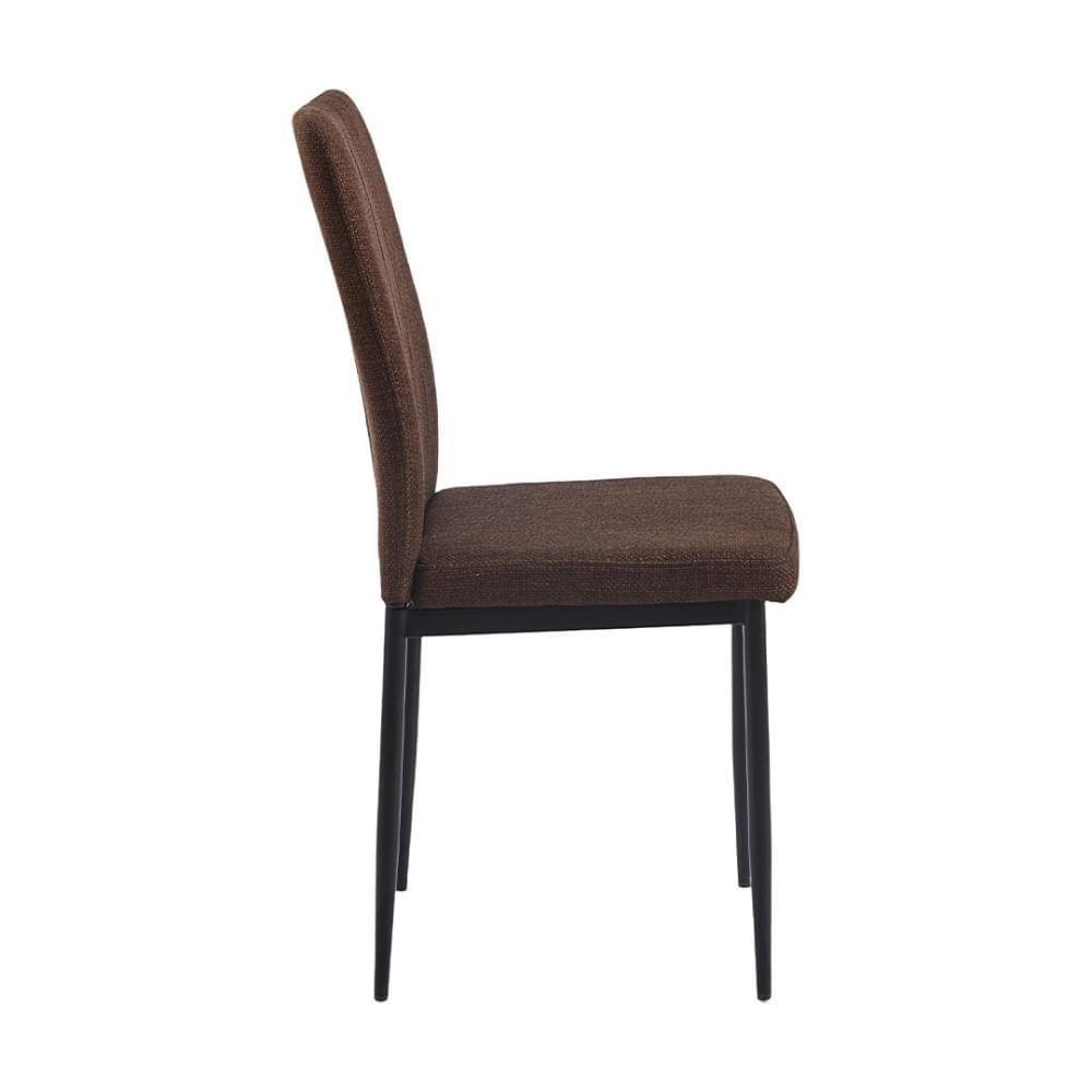 Kit 4 Cadeiras V1005 Rivatti 40cm Tecido Marrom-aço Preto - 4