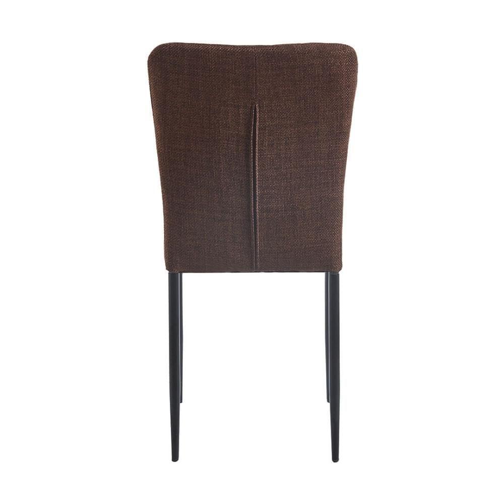Kit 4 Cadeiras V1005 Rivatti 40cm Tecido Marrom-aço Preto - 5