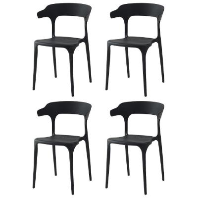 Kit 4 Cadeiras Valéria Rivatti 48,5cm Pp Preto