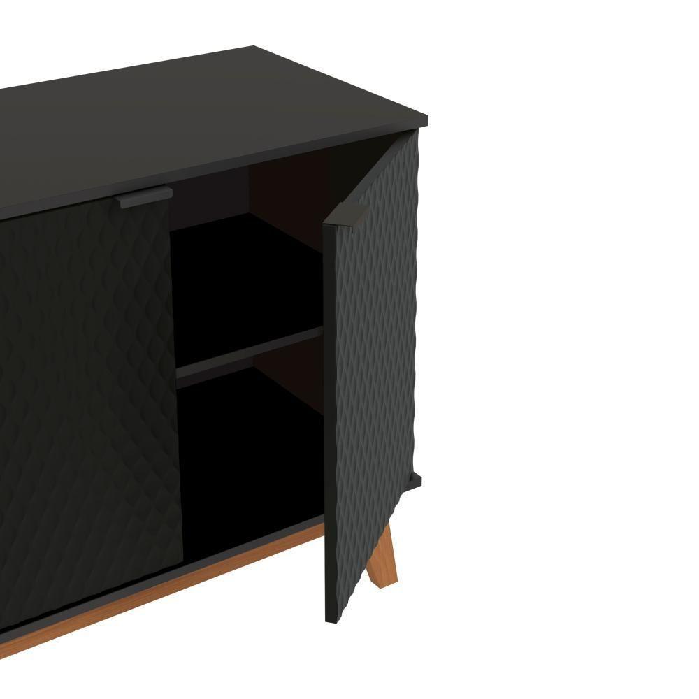 Aparador Kappesberg 4 Portas 3d Preto Fosco 180cm - 6