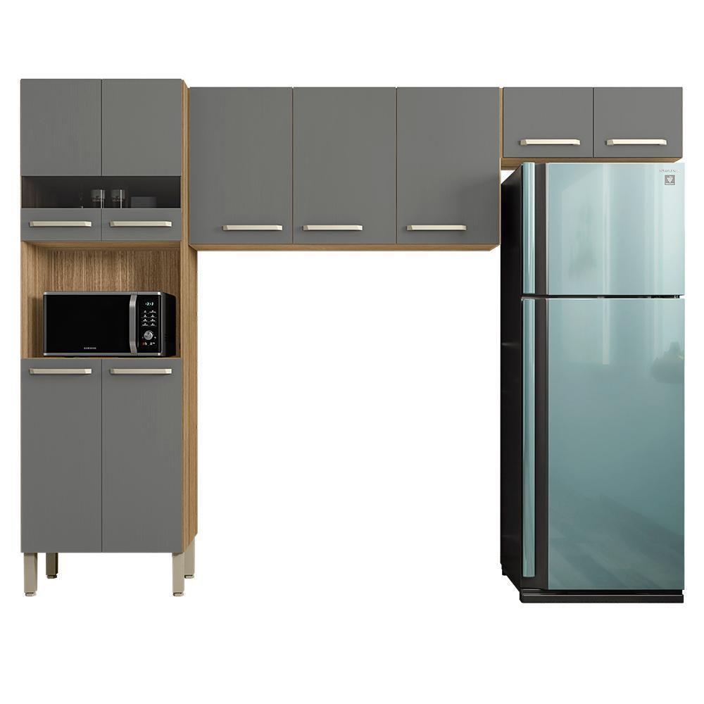 Cozinha 3 Pecas Versalhes 251 Cm Freijo Gris Ktp Freijo Gris - 1