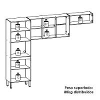 Cozinha 3 Pecas Versalhes 251 Cm Freijo Gris Ktp Freijo Gris