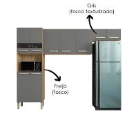 Cozinha 3 Pecas Versalhes 251 Cm Freijo Gris Ktp Freijo Gris - 5