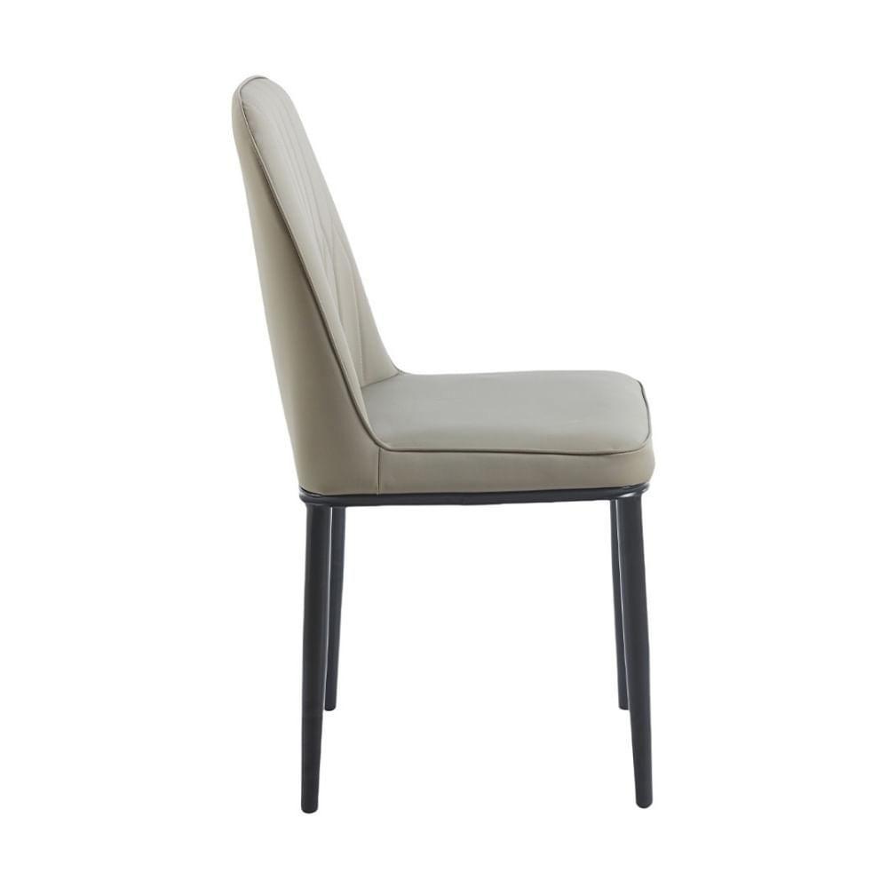 Kit 4 Cadeiras V1006 Rivatti 44cm Tecido Nude-aço Preto - 4