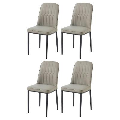 Kit 4 Cadeiras V1006 Rivatti 44cm Tecido Nude-aço Preto