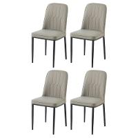 Kit 4 Cadeiras V1006 Rivatti 44cm Tecido Nude-aço Preto - 1