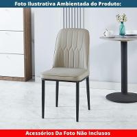 Kit 4 Cadeiras V1006 Rivatti 44cm Tecido Nude-aço Preto - 6