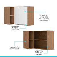 Armário Aéreo P- Cozinha 94x60cm 1 Porta Mdp Menu Móveis Branco - 3