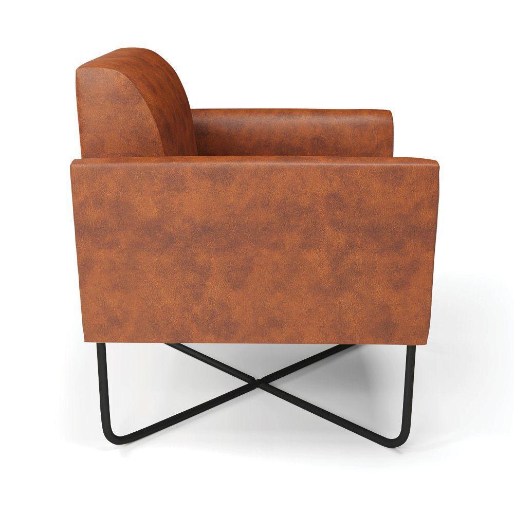 Kit 2 Poltronas Base X Industrial Preto Marisa Corano Nozes - 7