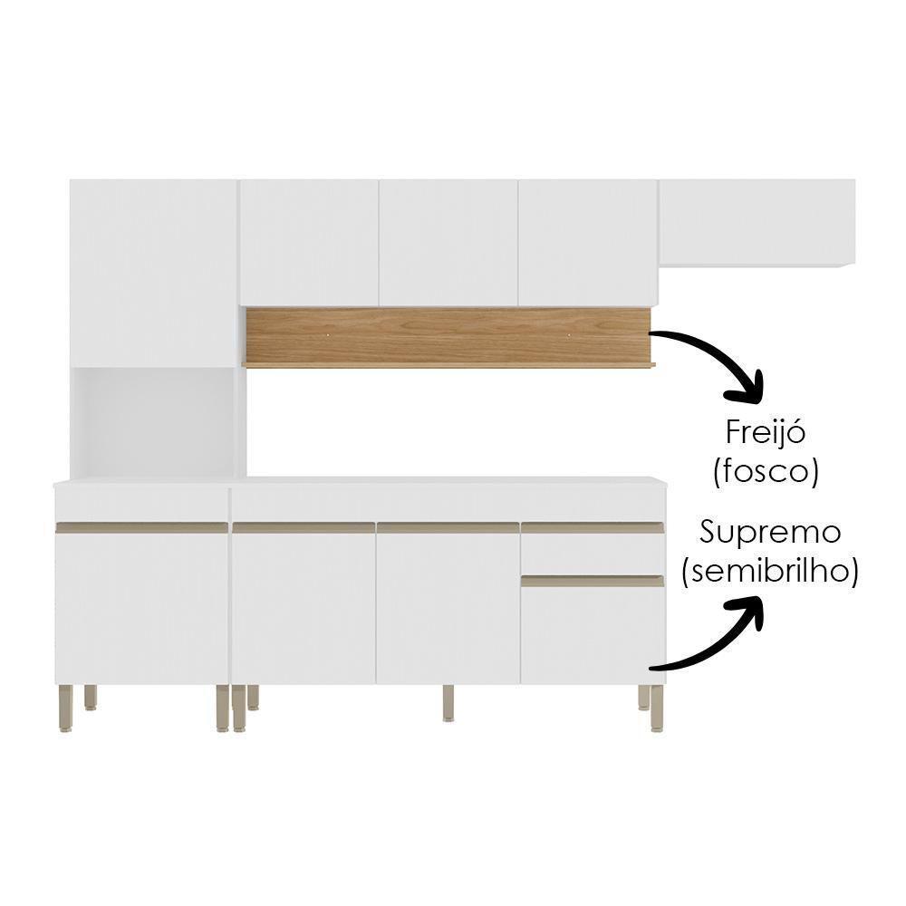 Cozinha Modulada 4 Pecas Com Balcao Tampo Line Supremo Cp Freijo Ktp - 5