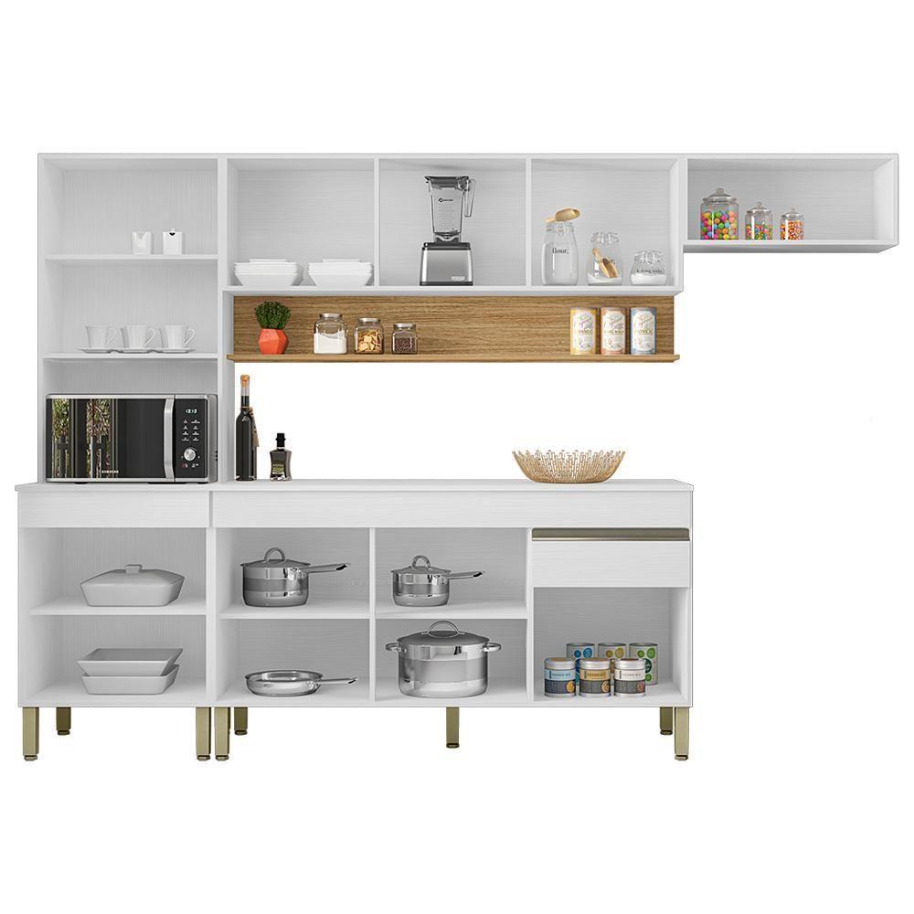 Cozinha Modulada 4 Pecas Com Balcao Tampo Line Supremo Cp Freijo Ktp - 6