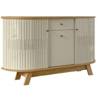 Buffet Aparador 3 Portas 136 Cm Monza Cumaru Opala Madetec Cumaru Opala - 1