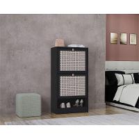 Kit 2 Sapateiras Tropical 2 Portas Multiuso Vertical Poquema Preto - 2