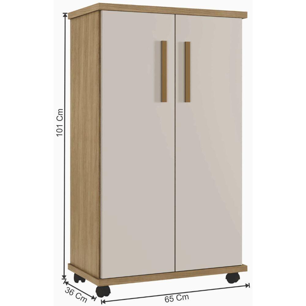 Armário Multiuso Berlim Cinamomo Off White Arte Móveis - 3