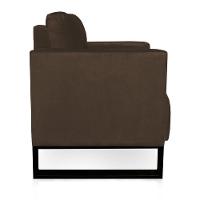 Kit 2 Poltronas Livia Suede Base Industrial Preto D01 - DRossi Marrom - 4