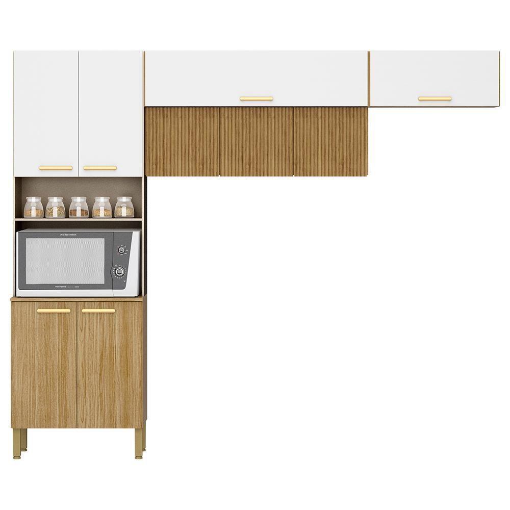 Cozinha 3 Pecas Urbane 260 Cm Freijo Supremo Cp Ripado Freijo Ktp - 1